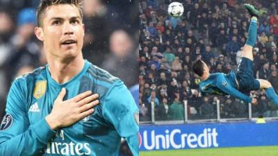 CR7 fue ovacionado por los propios aficionados de la Juventus al anotar el golazo de chilena. FOTOS EFE.