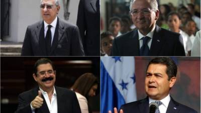Los expresidentes Carlos Flores Facussé, Ricardo Ernesto Maduro, José Manuel Zelaya Rosales y Juan Orlando Hernández pueden ser reelectos.