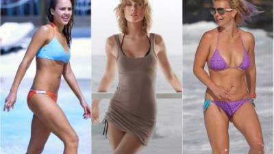 Jessica Alba, Taylor Swift y Britney Spears son algunas celebridades que gozan del sol y la arena en la playa.