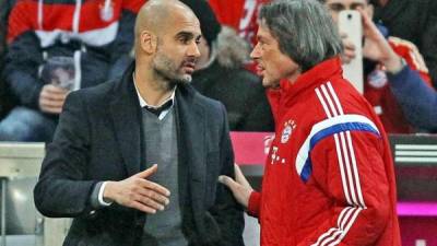 Pep Guardiola y Hans-Wilhelm Müller-Wohlfahrt, en una imagen de archivo.