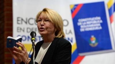 La exfisca Luisa Ortega, aquí en una foto de archivo, se encuentra en Colombia tras huir de su país.