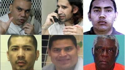 Carlos Ayestas, Edgardo Cubas, Johnny Morales, Osman Canales, Edgardo Sánchez y Seburt Connor esperan por la fecha de ejecución.