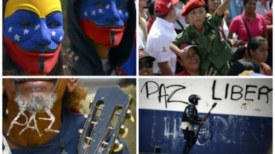 Las diferentes manifestaciones en Venezuela del Gobierno y la oposición. AFP
