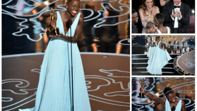 Lupita Nyong'o ganó el premio como mejor actriz secundaria de los Oscar.