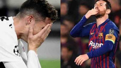 Cristiano Ronaldo quedó fuera de la Champions League, mientras que Messi avanzó a semifinales. Mira las imágenes más curiosas del los partidos del miércoles; el crack argentino reaccionó tras ver el adiós de CR7 con la Juve. Fotos AFP.