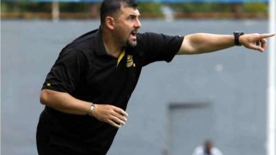 Martín 'Tato' García durante el partido de vuelta del repechaje del Real España ante Juticalpa. Foto Delmer Martínez