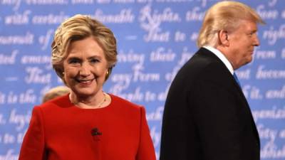 En el primer debate del lunes Hillary Clinton se mostró muy inteligente, mientras que Trump lució tenso. Foto: AFP/Timothy A. Clary