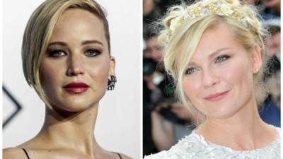 Las actrices Jennifer Lawrence y Kirsten Dunst.