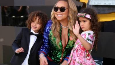 Mariah Carey, junto a sus hijos.