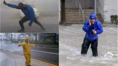 Muchas personas se han aventurado a desafiar los fuertes vientos de un huracán categoría 4.