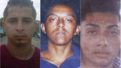 De izquierda a derecha: Ricardo Guillén Castro, Franklyn Martínez Mateo y Edyn Rivera son los desaparecidos.