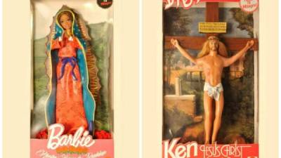 Barbie Virgen de Guadalupe y Ken Jesús Cristo.