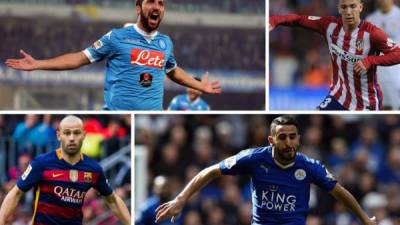 Higuaín, Vietto, Mascherano y Mahrez, protagonistas este sábado en el mercado de fichajes de Europa.