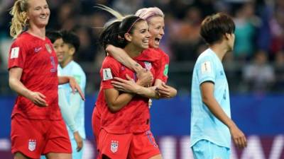 Estados Unidos arrolló a Tailandia 13-0 en el Mundial Femenino. Foto AFP