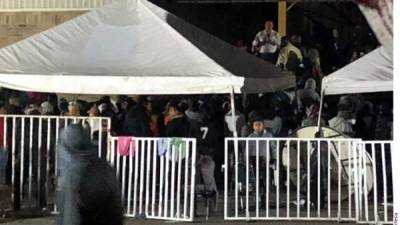 Albergue en el que se refugian los migrante en la ciudad de Piedras Negras, Coahuila, México.