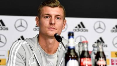 Toni Kroos hablando en conferencia de prensa este viernes. Foto EFE