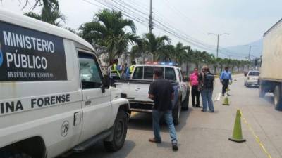 El accidente sucedió en la autopista que de San Pedro Sula conduce a Puerto Cortés.