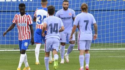 Memphis Depay debutó y dejó sensaciones positivas en su primer partido como jugador del FC Barcelona. Foto AFP.