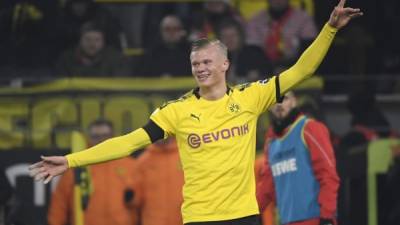 Erling Haaland ya suma cinco goles en apenas dos partidos con el Borussia Dortmund. Foto AFP