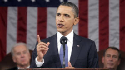 President Barack Obama delivers his State of the Union address on Capitol Hill in Washington, Tuesday, Jan. 25, 2011. (AP Photo/Pablo Martinez Monsivais, Pool)
