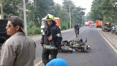 El choque entre las motos ocurrió el lunes a las 4:00 pm.