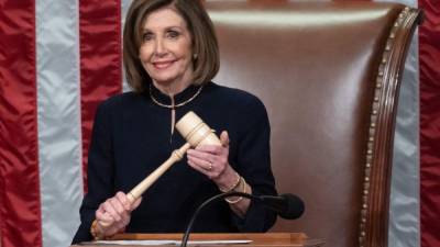 Pelosi no ocultó su satisfacción al aprobar el impeachment contra Trump tras una votación histórica en la Cámara baja./AFP.