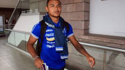 Mario Martínez arribó con la Selección de Honduras a Tegucigalpa.