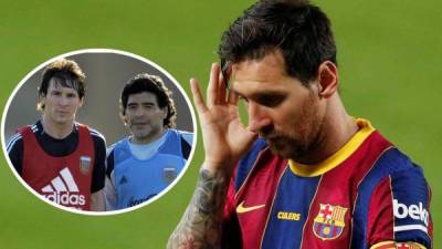 Messi se mostró triste por la muerte de Diego Maradona.
