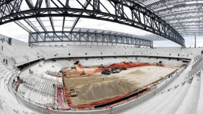 Las obras en el estadio Arena Baixada están con un 88% de retraso.