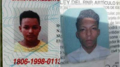 Christian Alberto Garay Flores (19) y Dilson Adán Luque (18).