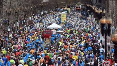 Un clima de seguridad prevaleció durante la maratón de Boston.