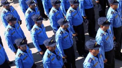 Los policías hondureños celebran a lo grande su día. Foto Archivo