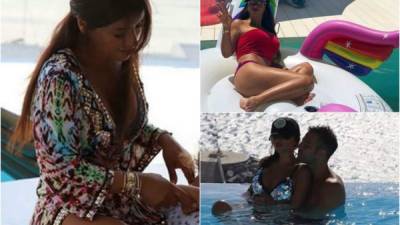 Antonella Roccuzzo, esposa de Lionel Messi, disfrutó de sus vacaciones junto a su amiga Daniella Semaan , la pareja del volante español Cesc Fábregas. Las fotos han sido compartidas por la chica del jugador del Chelsea y se le ve a Antonella disfrutando de las vacaciones.