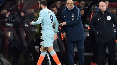 El Chelsea fue goleado por el Bournemouth y Gonzalo Higuaín no pudo evitarlo. Foto AFP