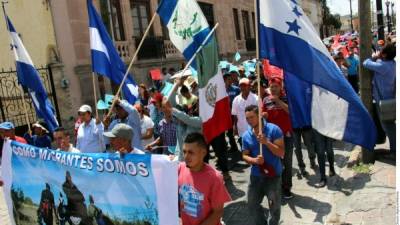 Migrantes de Honduras, Nicaragua, Guatemala y El Salvador marcharon en Coahuila.