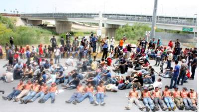 Centroamericanos demandaron a las autoridades mexicanas apoyo para no ser víctimas de los delincuentes en Reynosa.
