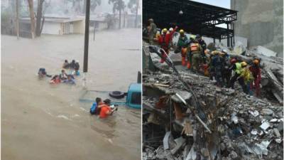 El huracán María causó decenas de muertos en el Caribe mientras que el terremoto en México mató a casi 300 personas.