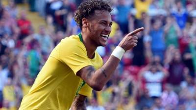 Neymar marcó un golazo en el amistoso de Brasil ante Croacia. Foto AFP