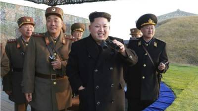 Kim Jong-un en una de las maniobras realizadas en Corea del Norte. Efe/archivo.