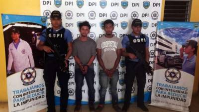 A Marvin Antonio Godoy Arias y a Néstor Armando Almendárez los capturaron ayer.
