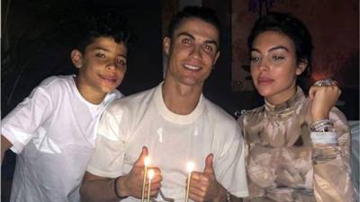 Cristiano Ronaldo celebró su cumpleaños con Georgina Rodríguez y CR Jr.