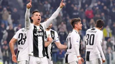 Cristiano Ronaldo marcó un gol en la victoria de la Juventus (3-0) sobre el Frosinone. Foto AFP