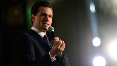 Peña Nieto habló sobre los logros de su gobierno ante empresarios de su país. EFE