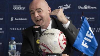 El presidente de la FIFA, Gianni Infantino, compareció en rueda de prensa.