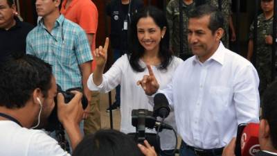 Ollanta Humala y su esposa Nadine Heredia.