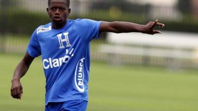 Boniek García en el entrenamiento de este viernes de Honduras en Dallas. Foto Juan Salgado/Enviado Especial