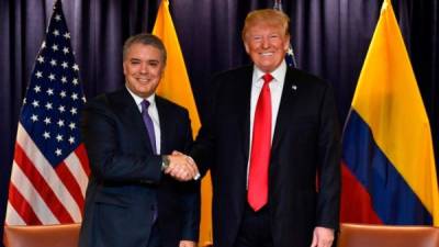 Iván Duque, presidente de Colombia y Donald Trump de EEUU.