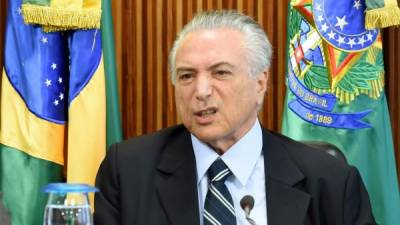 Michel Temer, presidente de Brasil.