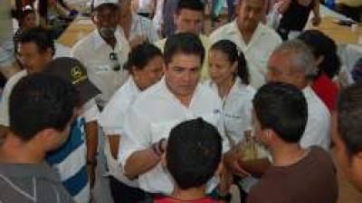 El candidato presidencial nacionalista estuvo el fin de semana en Olancho.