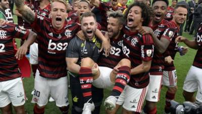 El Flamengo se corona campeón de Brasil un día después de la ganar la Copa Libertadores. Foto AFP